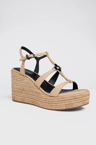 Sandália Espadrille Hana Ráfia Bege Sandal Larroudé