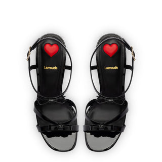 Brooks Sandal In Black Patent Leather