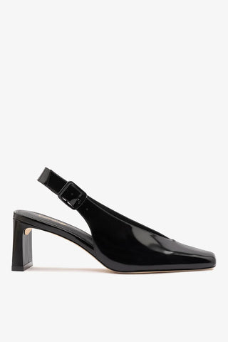 Slingback Katie Couro Preto Pump Larroudé