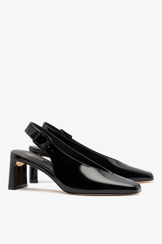 Slingback Katie Couro Preto Pump Larroudé