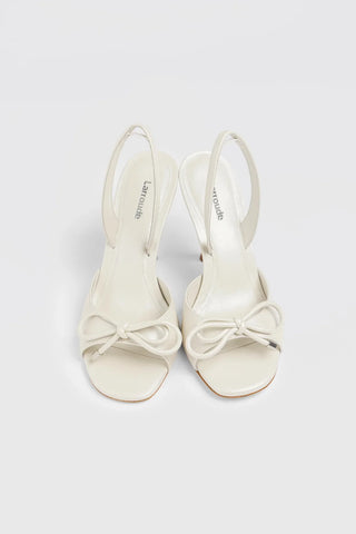 Sandália Lady Couro Off White Sandal Larroudé