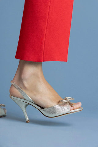 Sandália Lady Couro Dourado Sandal Larroudé