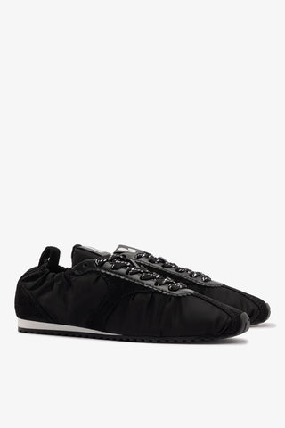 Tênis Stella Lite Nylon e Camurça Preto Sneaker Larroudé