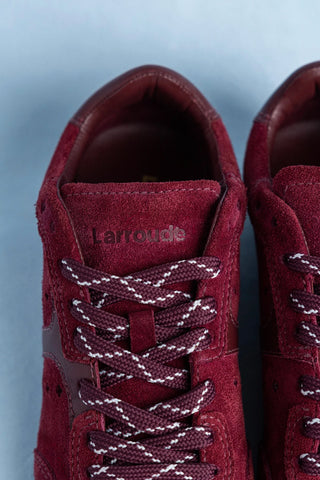 Tênis Stella Camurça e Couro Bordô Sneaker Larroudé