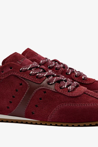 Tênis Stella Camurça e Couro Bordô Sneaker Larroudé