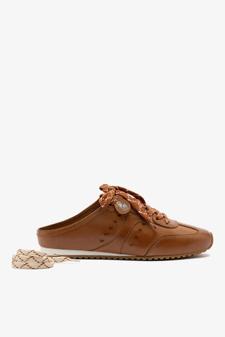 Mule Stella Couro Caramelo Sneaker Larroudé