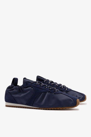 Tênis Stella Lite Nylon e Camurça Azul Sneaker Larroudé