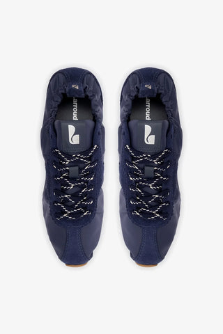 Tênis Stella Lite Nylon e Camurça Azul Sneaker Larroudé