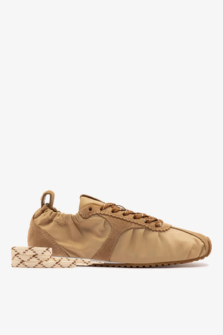 Tênis Stella Lite Nylon e Camurça Caramelo Sneaker Larroudé