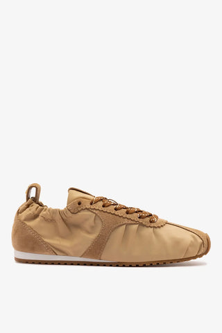 Tênis Stella Lite Nylon e Camurça Caramelo Sneaker Larroudé