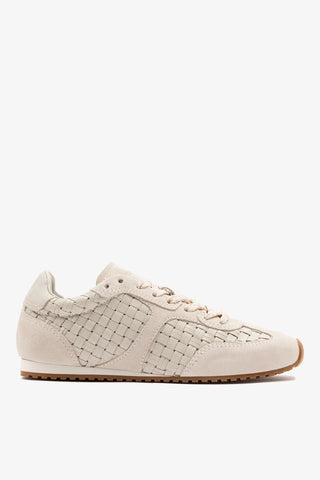 Tênis Stella Macramê Couro e Camurça Cinza Sneaker Larroudé