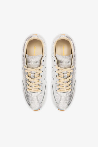 Tênis Stella Couro Prateado Sneaker Larroudé