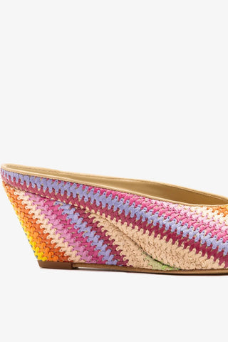Mule Loulou Rafia Multicor Mule Larroudé