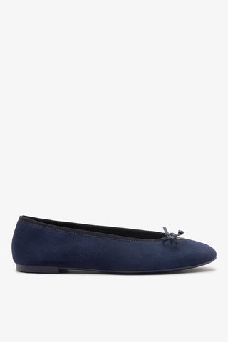 Sapatilha Pavlova Camurça Azul Ballerina Larroudé