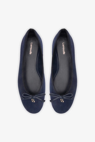 Sapatilha Pavlova Camurça Azul Ballerina Larroudé