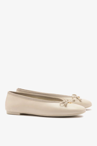 Sapatilha Pavlova Couro Cinza Ballerina Larroudé