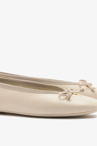Sapatilha Pavlova Couro Cinza Ballerina Larroudé
