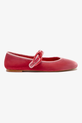 Sapatilha Verona Veludo Rosa Ballerina Larroudé