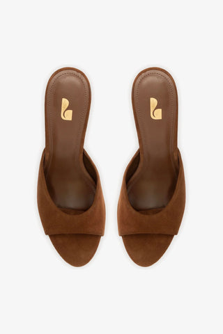 Mule Jasmine Hi Camurça Marrom Sandal Larroudé