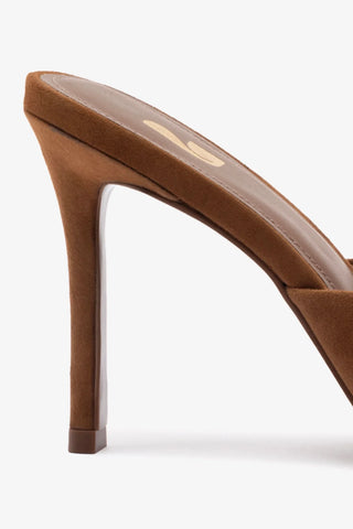 Mule Jasmine Hi Camurça Marrom Sandal Larroudé