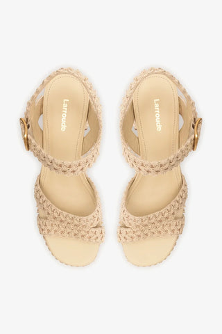 Sandália Jolene Low Crochê Natural Sandal Larroudé