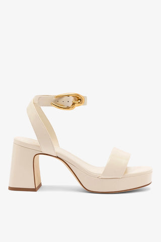 Sandália Dolly Verona Low Couro Off White Sandal Larroudé