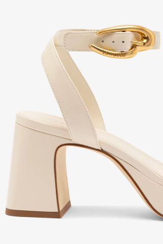 Sandália Dolly Verona Low Couro Off White Sandal Larroudé
