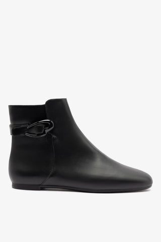 Bota Verona Mini Couro Preto Boot Larroudé