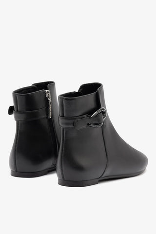 Bota Verona Mini Couro Preto Boot Larroudé