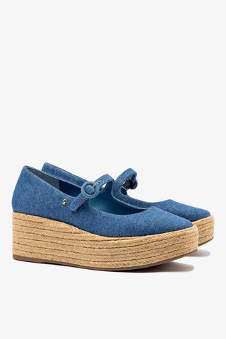 Flatform Blair Jeans Azul Pump Larroudé