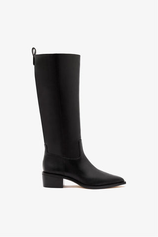 Bota Florencia Couro Preto Boot Larroudé
