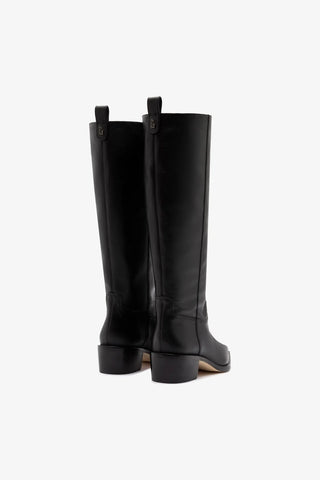 Bota Florencia Couro Preto Boot Larroudé