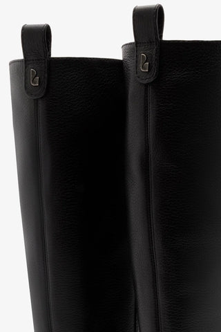 Bota Florencia Couro Preto Boot Larroudé