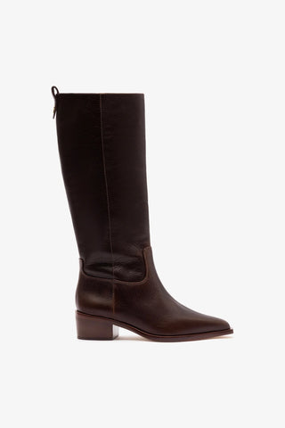 Bota Florencia Couro Marrom Boot Larroudé