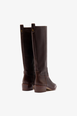 Bota Florencia Couro Marrom Boot Larroudé