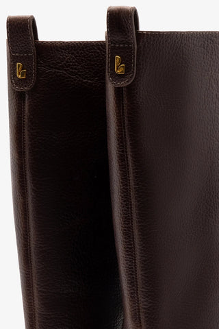 Bota Florencia Couro Marrom Boot Larroudé