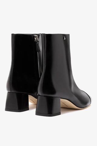 Bota Edie Mini Couro Preto Boot Larroudé