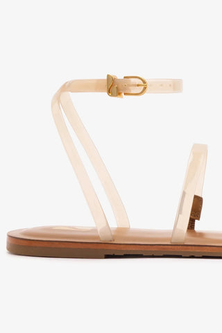 Flat Biarritz Jelly Vinil Off White Flat Larroudé