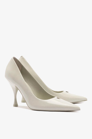 Scarpin Stone Couro Cinza Pump Larroudé