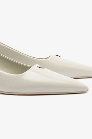 Scarpin Ruth Couro Cinza Pump Larroudé