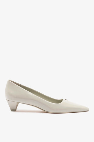 Scarpin Ruth Couro Cinza Pump Larroudé