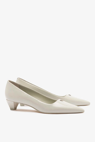 Scarpin Ruth Couro Cinza Pump Larroudé