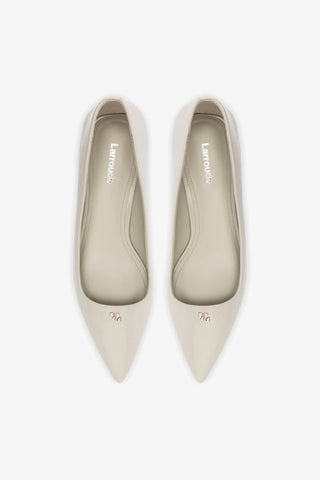 Scarpin Ruth Couro Cinza Pump Larroudé