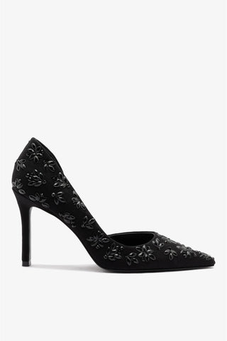 Larroudé x CPPXO: Scarpin D'Orsay Jeans e Cristais Preto Pump Larroudé x CPPXO