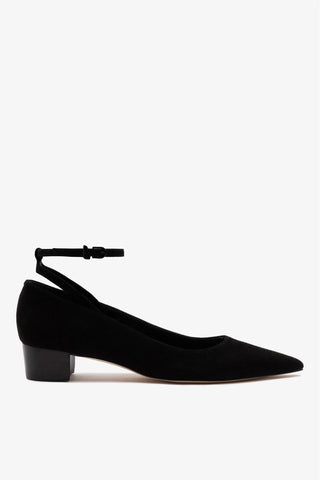 Larroudé x CPPXO: Scarpin Camurça Preto Pump Larroudé x CPPXO
