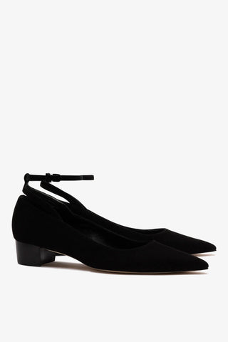 Larroudé x CPPXO: Scarpin Camurça Preto Pump Larroudé x CPPXO