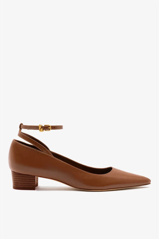 Larroudé x CPPXO: Scarpin Couro Caramelo Pump Larroudé x CPPXO