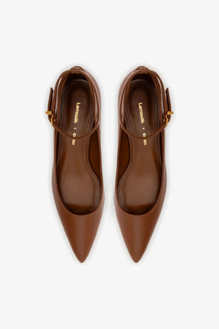 Larroudé x CPPXO: Scarpin Couro Caramelo Pump Larroudé x CPPXO