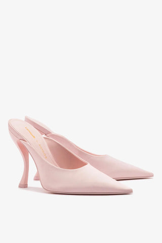 Larroudé By Nicolò B.: Mule Inna Cetim Rosa Mule Larroudé x Nicolò Beretta