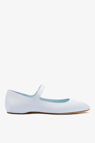 Larroudé By Nicolò B.: Sapatilha Maria Cetim Azul Ballerina Larroudé x Nicolò Beretta